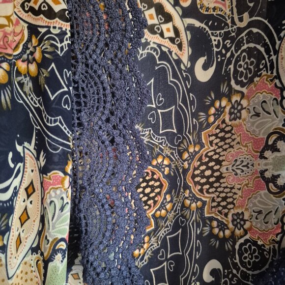 Semi-Sheer Cover Up with Lace Edging - Picture 6 of 6
